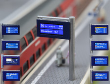 Zugzielanzeiger TFT96_2 Modell funktionsfähig H0, Fallblattanzeiger Bilderrahmen