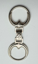 Seltener Sillem's Doppel Schlüsselanhänger  Key Silber 925 Massiv  8,5cm