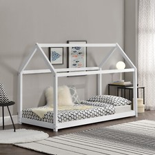 Kinderbett Netstal 80x160 cm Holz Weiß [en.casa]