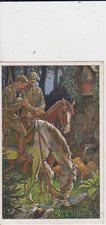 Militär WK1 Künstlerkarte Deutsche Kavallerie im Wald Waldandacht Feldpost 1915