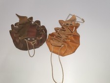 Schweizer Armee Lederbeutel (Klein) 60er70er (2Stück) Hellbraun,Dunkelbraun 