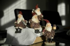 Weihnachtsmänner/Wichtlmännlein Höhe ca 14-15cm Dekofiguren bemalter Steinguss