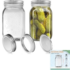 Einmachglas, Vorratsglas, Mason Jar, 1L, luftdicht, spülmaschinenfest
