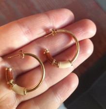 Vintage 14k Gold Enamel Bead