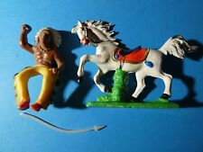 DDR Weichgummi Indianer Reiter mit Pferd   Bayer Hopf Fischer Ari Greiner  3/8