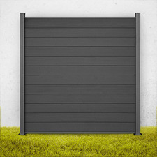 TOMI WPC COEX Sichtschutzzaun Premium Line Windschutz Gartenzaun Zaun Anthrazit