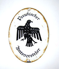 Altes ovales Emailleschild