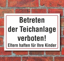 Schild Betreten der