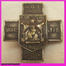 BG612 - ABZEICHEN BADGE 15. SCHIESS- & TURNWETTBEWERB STRASBOURG 1936