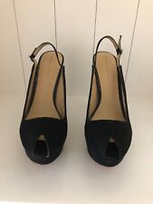 HIGH HEELS Schuhe Damen 40 Schwarz ZARA Kunstleder Top Zustand 50er Jahre Style