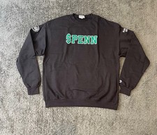 Champion Pullover L Schwarz Grün Rundhals Barstool Sports Sweatshirt Spent NEU