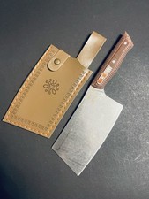 Hackmesser X50CrMoV15 Stahl – 30 cm – Mit Leder