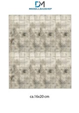 Fliesenboden  Diorama Garage Modellbau 1:43 Selbstklebend 16cm x 20cm