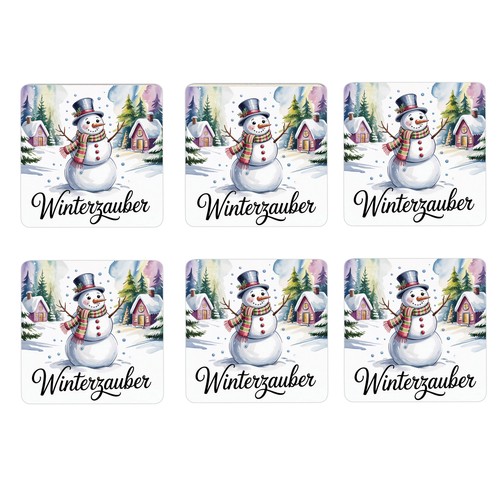 Weihnachten schneemann 6er set - schneemann,