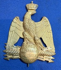 MILITARIA SHAKO PLATTE KAISERLICHE SPEZIALSCHULE MILITÄR ZWEITES REICH