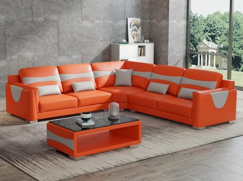 Leder ecksofa form - ecksofa, l-form