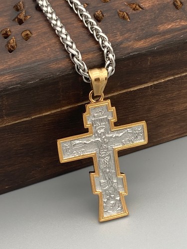Edelstahl anhänger kreuz - edelstahl,