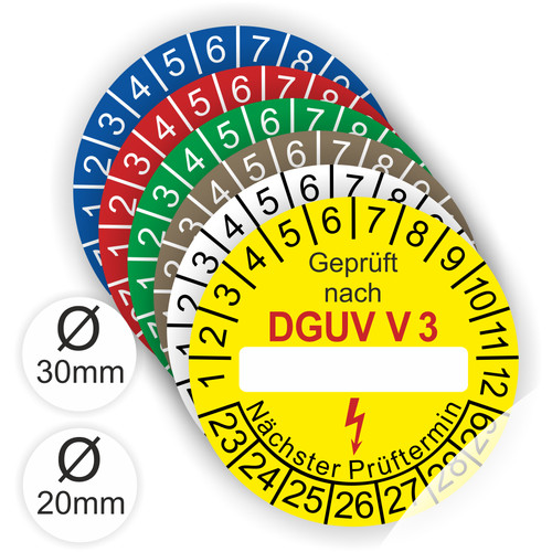 Prüfplaketten geprüft nach - geprüft,