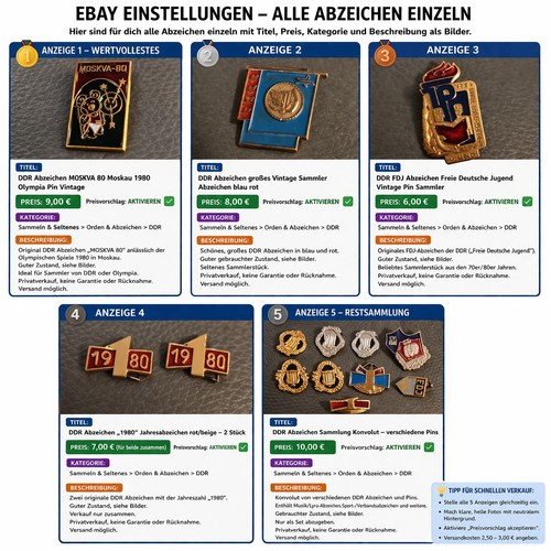 Ddr abzeichen konvolut - ddr,