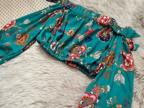 Crop top paisley muster - top,