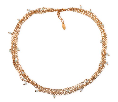 Vergoldetes 925 collier mit - 925,