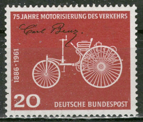 Mi364p briefmarke brd 1961 - -,