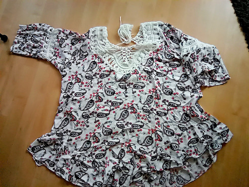 Damen bluse tunika kurzarm - damen,