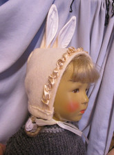 Osterhase mütze filz beige - mütze,