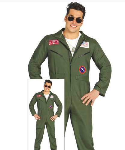 Herren 80er pilotenkostüm - herren,