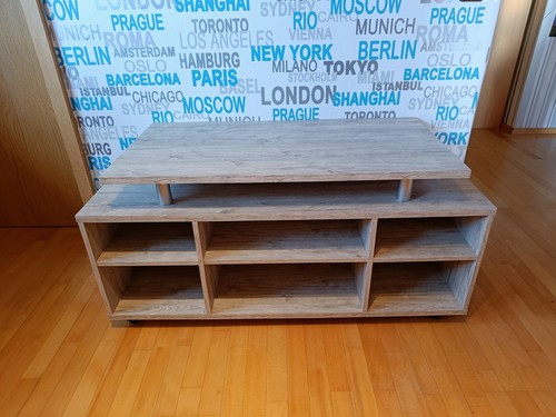 Rack mit rollen sandeiche - tv-rack,