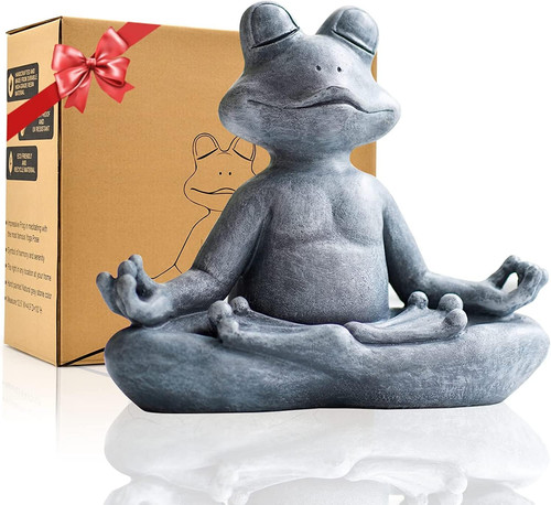 Gartenfigur yoga frosch - yoga,