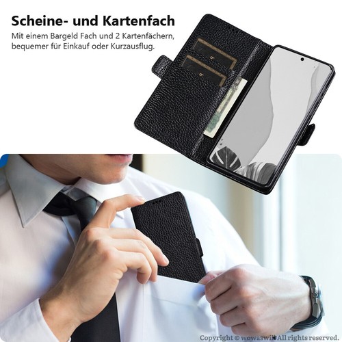 Luxus echtleder klapphülle - luxus,