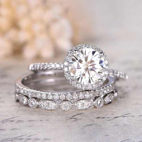 Verlobungsring trio set 85ct - set, 3,85ct