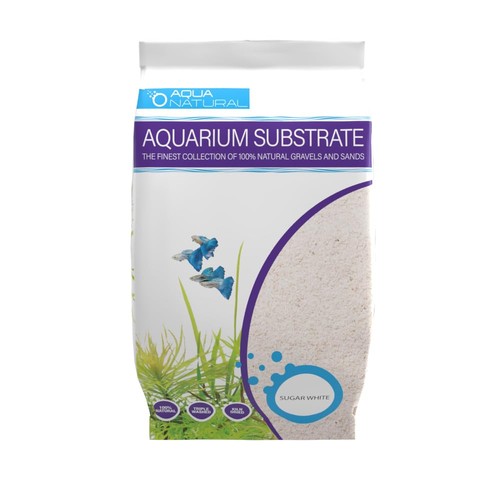 Natural white sand substrate - white,