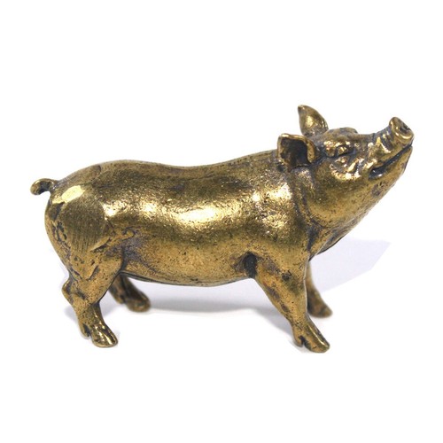 Massive messing schwein figur - schwein,