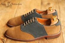Alden tan blue - blue, suede