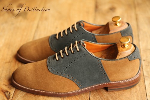 Alden tan blue - blue, suede