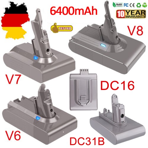 Akku 6400mah für dyson - akku,