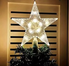 Weihnachtsbaumspitze Stern Innen 11 LED 19.4cm Weihnachtsbaum Topper Stern Ba...