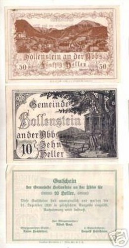Banknoten notgeld gemeinde - notgeld,