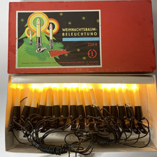 DDR Weihnachtsbaumbeleuchtung VEB Oberlind Narva 16er mit OVP Vintage 60er