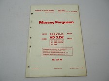Perkins AD3.152 Motor f. Massey Ferguson MF 135 140 145 Ersatzteilliste 1967