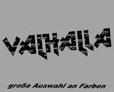 VALHALLA Aufkleber Auto Motorrad Sticker Valknut Odin Thor Wikinger Chrom