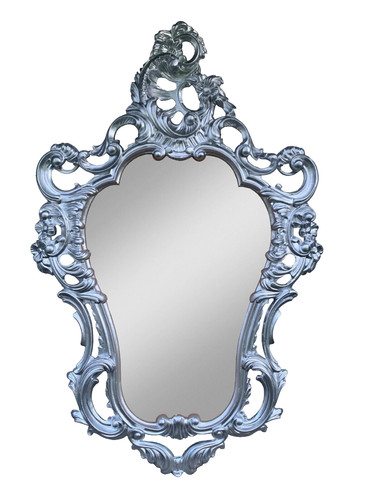 Wandspiegel oval silber retro - oval,