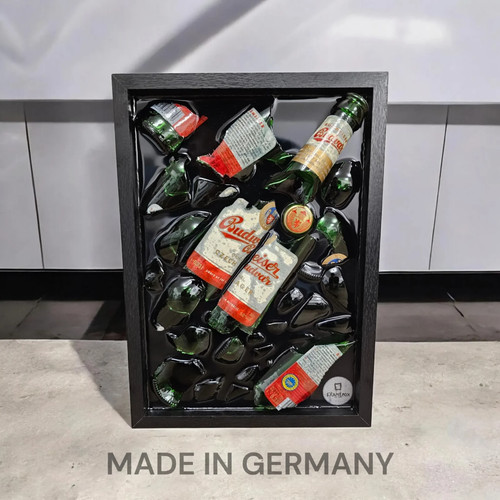 Budweiser beer broken bottle - budweiser,