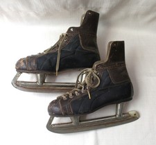 alte Vintage CCM CANADA Eishockey Schlittschuhe Leder Retro Deko Gr. 8 1/2