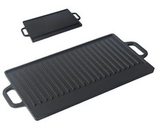 2x Grillplatte aus Gusseisen