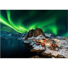 Puzzle 1000 Teile Norwegen Aurora Borealis Familie Freizeit Meditation