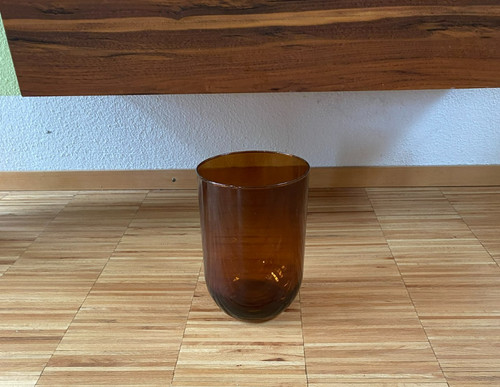 Glas vase windlicht - vase, braun