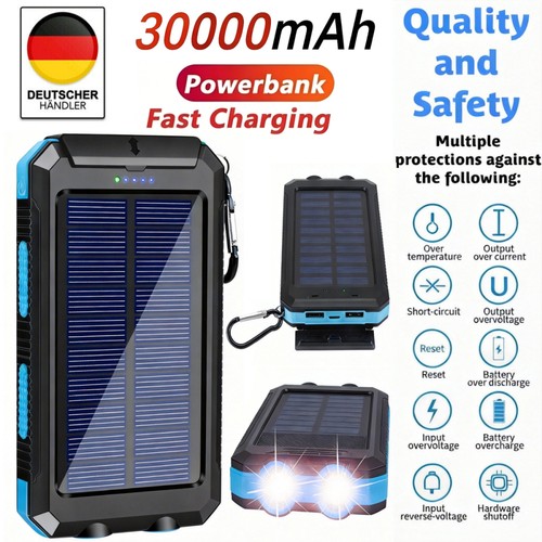 Solar powerbank 30000mah - powerbank,